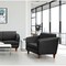 Office Star Products Lounge Seating Loveseat, Black Faux Leather SL59402-U65 - alternate 9