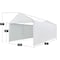 King Canopy 10ftx20ft Canopy Enclosure Sidewall Kit w/ Flaps, Fits 10ft 8in by 20ft frames, White SWK1020WF-2 - alternate 4