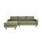 Homeroots Green Polyester Blend Stationary L Shaped Two Piece Corner Sectional 530511 - alternate 5