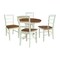 Whitewood Industries Rectangular Fixed Top Table W/ 4 Chairs, 36 in W, 29.1 in L, 36 in H, Parawood, Hickory/Shell, 5 K79-36RT-C2-4 - alternate 1