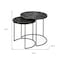 Homeroots Set of Two 20" Black Round End Table, 2PK 380716 - alternate 8