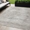 Homeroots 5' X 8' Silver And Gray Floral Washable Indoor Outdoor Area Rug 631024 - alternate 1