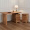 Homeroots 54" Brown Solid Wood Writing Desk and Bookshelf Set With Three Drawers 634358 - alternate 10