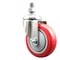 Service Caster 4 Inch 316SS Red Polyurethane Wheel Swivel 3/8 Inch Threaded Stem Caster SCC SCC-SS316TS20S414-PPUB-RED-381615 - alternate 1