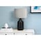 Monarch Specialties Lighting, 24 in.H, Table Lamp, Black Concrete, Grey Shade, Contemporary I 9701 - alternate 1