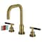 Kingston Brass Widespread Bathroom Faucet with Brass Pop-Up, Antique Brass FSC893CKLAB - alternate 1
