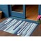 Homeroots 3' X 5' Blue Gray And Ivory Striped Washable Indoor Outdoor Area Rug 613260 - alternate 1