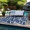 Homeroots 3' X 5' Blue And White Abstract Washable Indoor Outdoor Area Rug 559634 - alternate 9