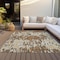 Homeroots 5' X 8' Copper Gold And Ivory Striped Washable Indoor Outdoor Area Rug 596663 - alternate 9