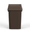 Regal Altair 19 Gallon Square Brown Plastic Trash Can with Drop Shot Swing Lid, Space-Saving Design ZR-TC-100-BR-19-+LD-100-KIT - alternate 6