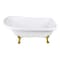 Kingston Brass 67-Inch Acrylic Classic Flat-Rim Single Slipper Clawfoot Tub, 7-Inch Faucet Drillings VT7DE672826WAC7 - alternate 1