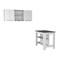 Homeroots 41in Gray and White Wood Kitchen Island Set With Storage 519045 - alternate 7