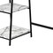 Homeroots 47" White and Black Wood and Metal Corner Trestle Computer Desk 489991 - alternate 5