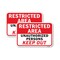 Signmission Restricted Area Unauthorized Persons Keep Out, 12'' X 18'' 2 Signs, Heavy Gauge Aluminum, 2PK A-1218-2PACK-24752 - alternate 1