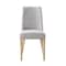 Homeroots 23" Gray And Natural Solid Wood and Upholstered Fabric Parsons Chair 530240 - alternate 7