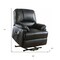 Homeroots 34" Black Faux Leather Power Massage Lift Assist Recliner 318865 - alternate 4
