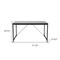 Homeroots 47" Black Wood and Stainless Steel Writing Desk 524925 - alternate 10