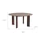 Homeroots 59" Brown Solid Wood Round Top Dining Table 712864 - alternate 6