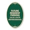 Signmission Future Resident Parking 9:00 To 6:00 Green & Tan, 12 Inch X 18 Inch Designer, Heavy Gauge Aluminum A-OV-G-1218-9841 - alternate 1