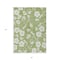 Homeroots 8' X 10' Artichoke Green And Ivory Floral Washable Indoor Outdoor Area Rug 599853 - alternate 9