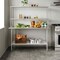 Flash Furniture Reese Work Table, 18 Gauge Stainless Steel Top Shelf and Double Overshelves and Undershelf NH-WT-2460-OSH-GG - alternate 9