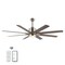 Jonathan Y Octo 66" 1-Light Contemporary Industrial Iron/Plastic Mobile-App/Remote-Controlled 6-Speed Ceiling F JYL9712A - alternate 1