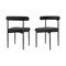 Homeroots Set of Two Black Upholstered Polyester Open Back Dining Side Chairs 569407 - alternate 9