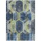 Homeroots 5' X 8' Navy Blue Gold And Silver Geometric Washable Indoor Outdoor Area Rug 618752 - alternate 9