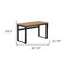 Homeroots Adjustable Brown and Black Wood and Metal Sled Computer Desk 489933 - alternate 9