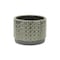 Homeroots 7in Gray Geometric Ceramic Indoor Outdoor Round Pot Planter 487463 - alternate 1