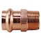 Apollo Adapter, 3/4 in, MPT x Press Fit, Copper, 300 psi Pressure XPRMA34 - alternate 1