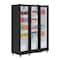 Koolmore 71 in. Commercial 3 Fully Glass Door Merchandiser Refrigerator, 46 cu. ft., ETL Listed in Black KM-MDR-3FGD - alternate 9