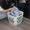 Basicwise Flexible Plastic Laundry Basket - Square Storage Hamper with Side Handles for Easy Carrying QI003857.WT - alternate 10