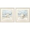 Homeroots Set Of Two Beach Sandpipers Distressed White Framed Wall Art, 2PK 653065 - alternate 1