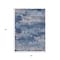 Homeroots 3' X 5' Navy Blue And Ivory Abstract Washable Indoor Outdoor Area Rug 630927 - alternate 6