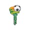 Lucky Line Key Blank, Brass, Painted, For: Kwikset KW1, Titan KW10 Keyways B135K - alternate 4