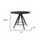 Homeroots 37" Black Wood and Steel Round Top Dining Table 557693 - alternate 8