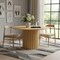 Homeroots 52" Brown Solid Wood Pedestal Base Round Top Dining Table 720986 - alternate 5
