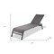 Homeroots Set of Two 23" Taupe Metal Outdoor Chaise Lounge, 2PK 372157 - alternate 5