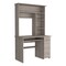 Homeroots 43" Light Gray Computer Desk With Hutch and Bookshelf Set 519042 - alternate 7