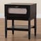 Baxton Studio Shirin Mid-Century Beige Fabric and Black Wood 1-Drawer Nightstand 255-14149-ZORO - alternate 10