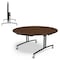 Palmer Hamilton Round Folding Table, 60 in W, 30 in H, Montana Walnut PHLIP20-3060RD-MWTB - alternate 7