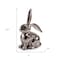 Homeroots 9" Silver Aluminum Rabbit Tabletop Sculpture 628123 - alternate 5