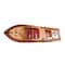 Homeroots 16" Brown Solid Wood Hand Painted Runabout Canoe Model Boat 364264 - alternate 10