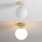 Jonathan Y Marcel Bistro 7.75" 1-Light Bohemian Farmhouse Iron/Frosted Glass LED Semi Flush Mount, Beige/White JYL7499B - alternate 11