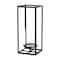 Homeroots 16" Black And Clear Metal And Glass Tabletop Candle Holder 634810 - alternate 5