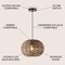 Jonathan Y Isla 14" 1-Light Farmhouse Coastal Rattan 180" Cord Plug-In or Hardwired LED Pendant, Brown JYL1405A - alternate 16