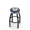 Holland Bar Stool Co 25" Blk Wrinkle Butler Swivel Bar Stool, Chrome Ring L8B2C25Butler - alternate 1