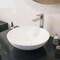 Vigo Lotus Modern White Matte Stone 16 in. L x 16 in. W x 5 in. H Round Vessel Bathroom Sink VG04015 - alternate 6