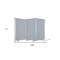 Homeroots 71" Gray Iron Folding Three Panel Screen Room Divider 348669 - alternate 4